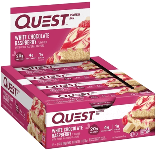 Quest - Protein Bar - White Chocolate Raspberry 2.12oz (60g) x 12 units