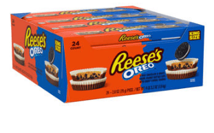 US - REESES OREO Milk Chocolate & White Creme Cups Cookies - KING SIZE - 2.8oz(79g) x 24 Units