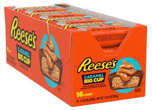 (S2-01) US - Reese Peanut Butter - CARAMEL BIG CUP - STANDARD Size 1.4oz (39g) x 16 units (Best Before Oct 2025)