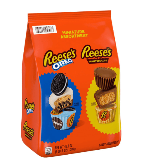 REESE'S Miniatures - Oreo and Peanut Butter Cups Miniature Assortment 48.8oz (1.38kg) x 1 Bag