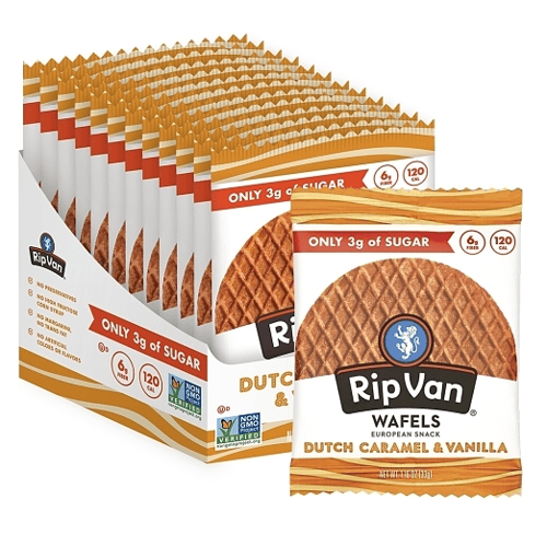 Canada - Rip Van - Low Sugar - Dutch Caramel and Vanilla Wafels 1.16oz (33g) x 12 Units