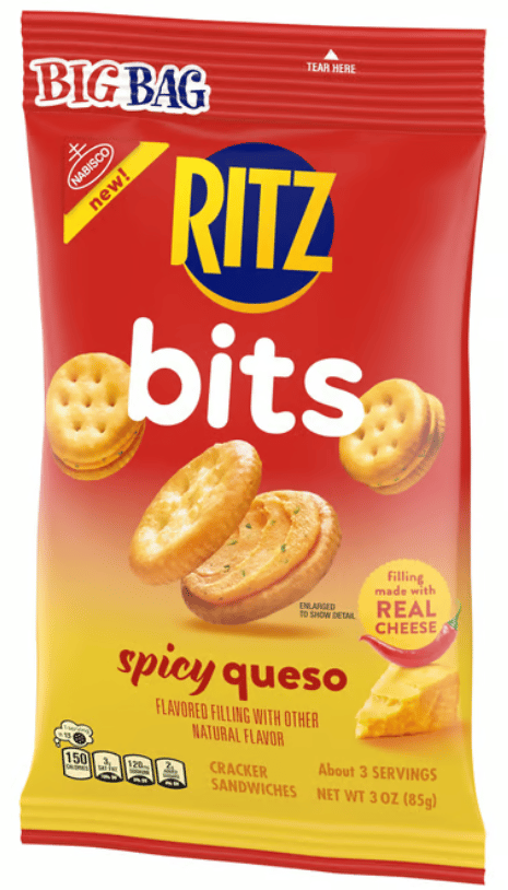 Ritz -Bits Spicy Queso Cracker Sandwiches 3oz (85g) x 12 units