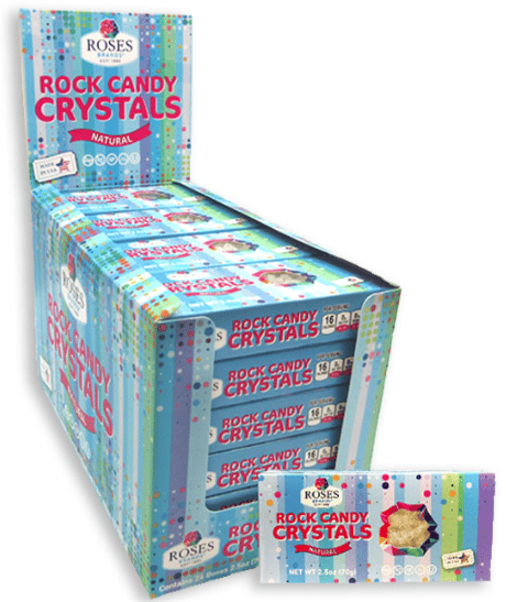 US - ROCK CANDY CRYSTALS BOX - CLEAR 2.5oz x 24 units