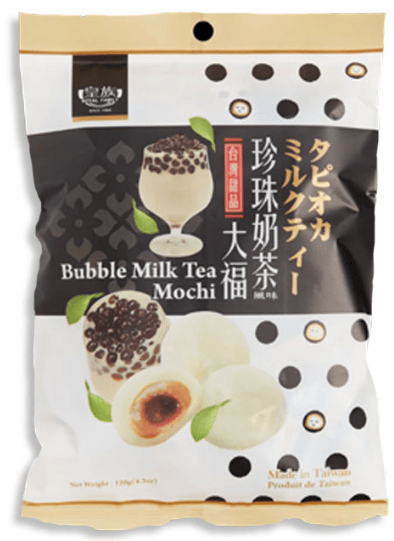 TAIWAN - Royal Family Bubble Milk Tea Mochi - Peg 4.2oz (119g) x 12 units