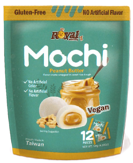 TAIWAN - Royal Family Mochi - PEANUT BUTTER SUB 6.34oz (180g) x 12 units