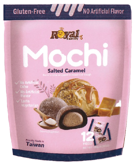 TAIWAN -  Royal Family Mochi - SALTED CARAMEL SUB 6.34oz (180g) x 12 units
