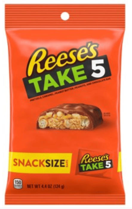 Peg -Reese Take 5 Snack Size Bag 4.50oz (128g) x 9 units