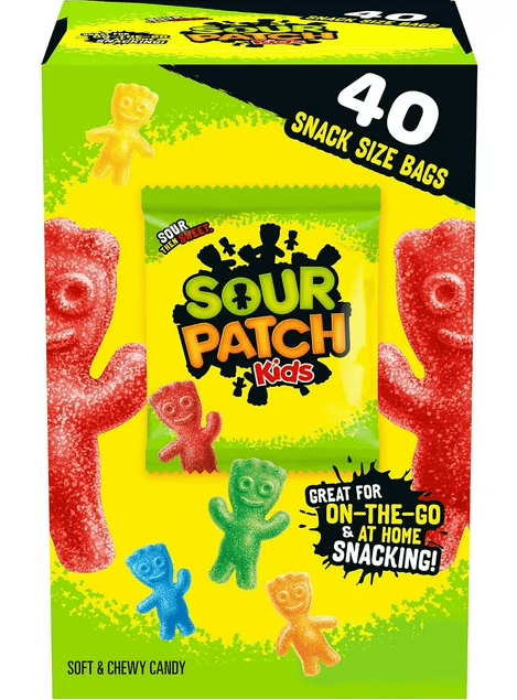 -Sour Patch Kids-Soft & Chewy Candy-Snack Packs 0.97OZ (27.5g) x 40 units