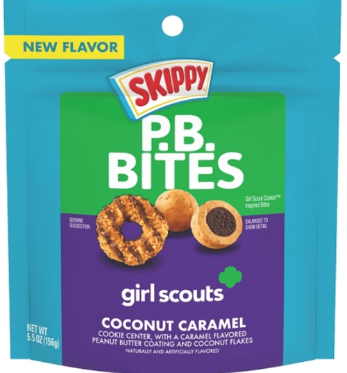 Skippy - Peanut Butter Bites - Girl Scout Coconut Caramel 5.5oz (156g) x 8 units