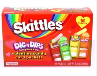 Valentine - Frankford Skittles Dig N Dips 18PK - 5.33oz (151g) x 6 Boxes