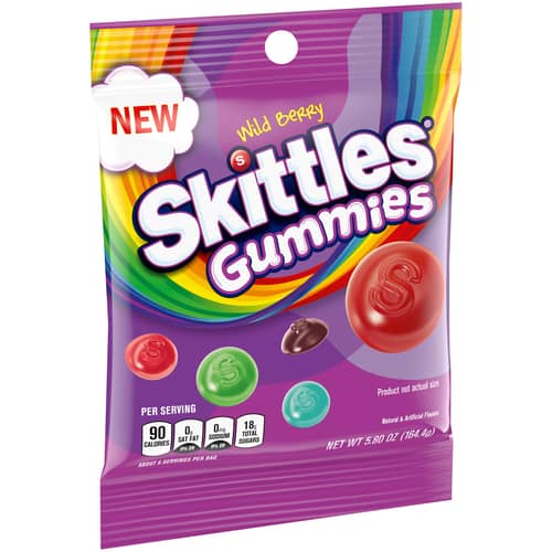 US - Peg Bag - Skittles Gummies - Wild Berry 5.80oz (164g) x 12 units