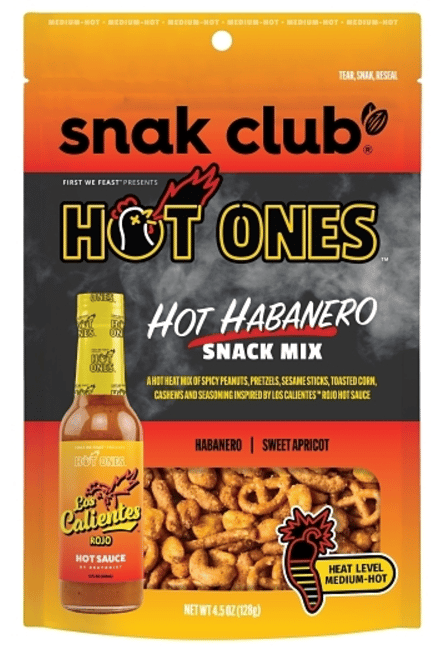 Snak Club - Hot Ones Snack Mix - Hot Habanero 4.5oz (128g) x 6 units