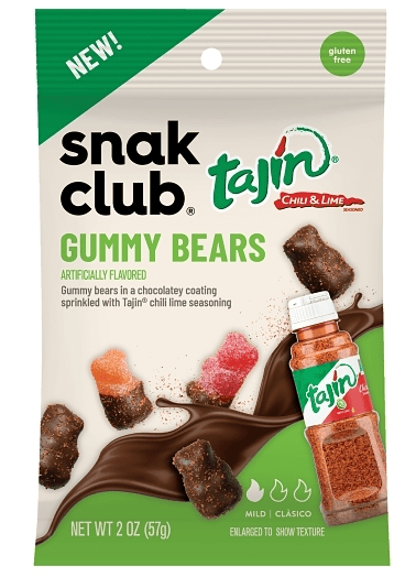 US - Snak Club - Tajin - Chocolatey Gummy Bear 2oz (57g) x 12 units