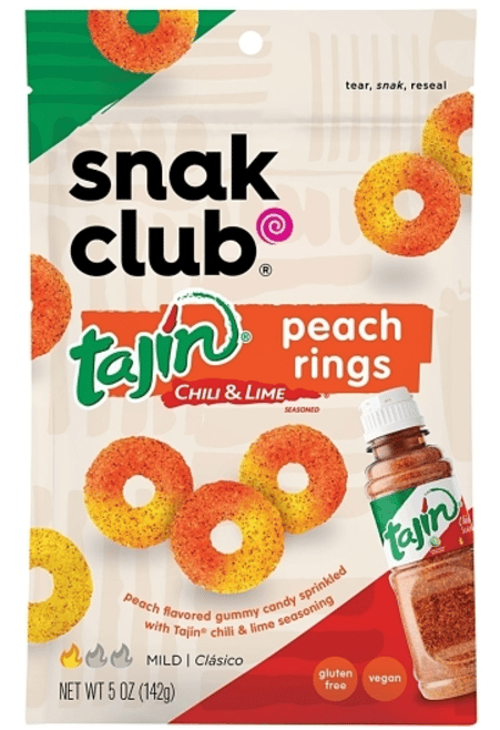 US - Snak Club - Tajin - Peach Rings 5 oz (142g) x 6 units