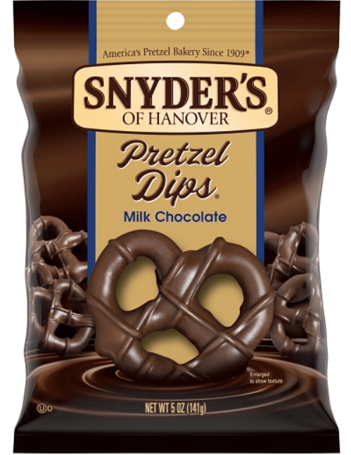 US - CASE - Pretzel - Snyders Of Hanover - Milk Chocolate Pretzel Dip 5oz (141g) x 8 units