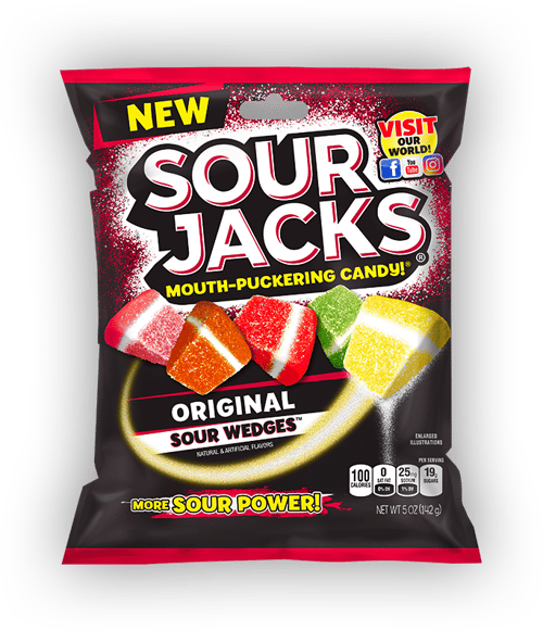 Spain - Peg Bag - Sour Jacks - ORIGINAL Sour Wedges 5oz (142g) x 12 units