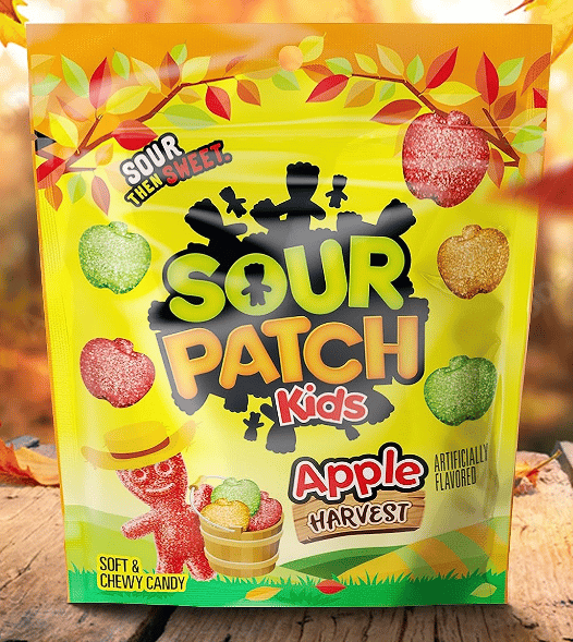 (S7-05) Sour Patch kids - Apple Harvest Candy 10oz x 6 Bags