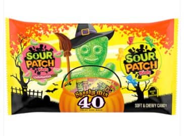 Halloween - Single Sour Patch Kids Treatsize Bag (40pcs) - 1.1lb (530g)