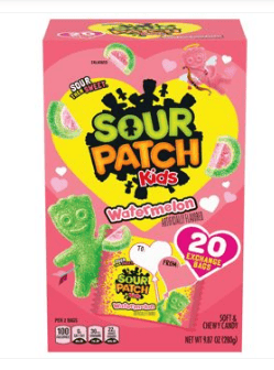 Valentine - SOUR PATCH KIDS WATERMELON TREAT BOX -  9.87oz (280g) x 6 Units