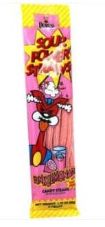 Dorval Sour Power Straws - Pink Lemonade 1.75oz (50g) x 24 Units