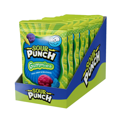 Sour Punch Gummies Peg Bag - 6.75oz x 8 Units