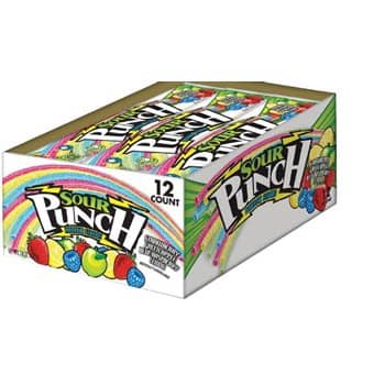 (S1-09) Sour Punch Straws - Rainbow standard size x 2oz (57g) x 24 units