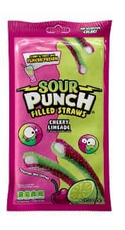 Mexico - Sour Punch Straws - Cherry Lime Peg Bag - 5oz(142g) x 12 Units