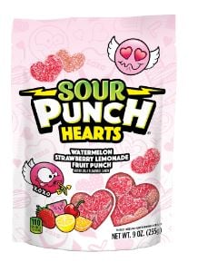 Valentine - Sour Punch Hearts Sub Bag - 9oz(255g) x 6 Units