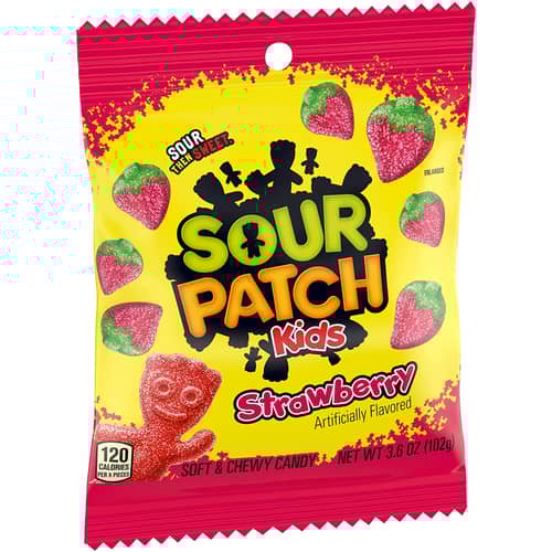 Turkey - Sour Patch Kids - Strawberry Peg Bag 3.6oz (102g) x 12 Units