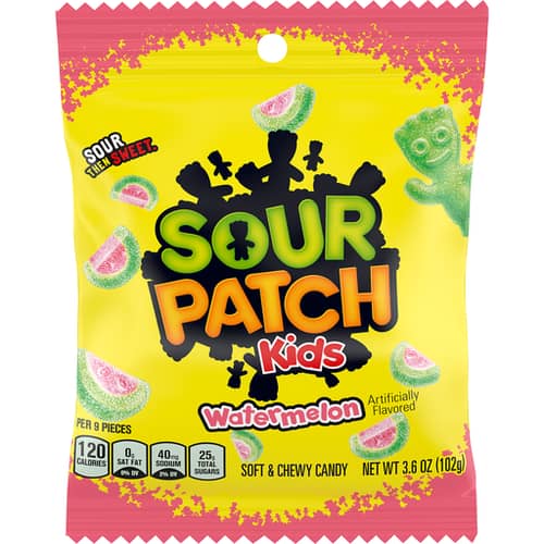 Mexico - Sour Patch Kids - Watermelon Peg Bag 3.6oz (102g) x 12 Units