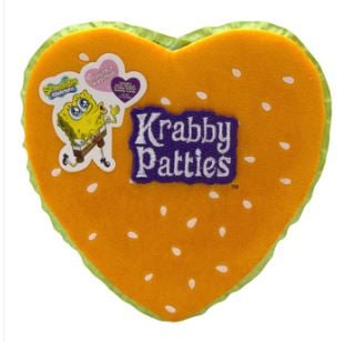 Valentine - Krabby Patties SpongeBob Squarepants Gummy Heart Box - 3.17oz X 6 Units