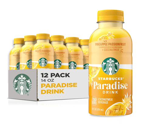 Beverage - Starbucks - Paradise Drink- Pineapple Passionfruit with Coconut Milk 14 FL OZ (355ML) x 12 units (Buyer is responsible if drinks may leak during shipping and weather)