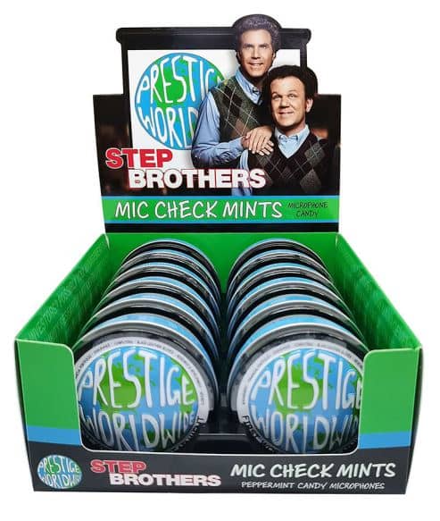 CHINA - Boston American - Stepbrothers Prestige Worldwide Mic Check Mints Tin X 12 Units