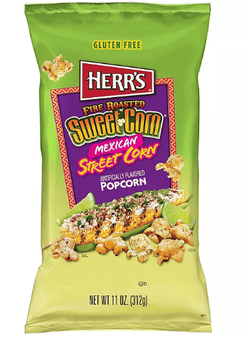 CASE- Chips - Herr's Mexican Street Corn - Sweet Corn Popcorn 1.5oz (43g) x 12 Bags (chips bags may be deflated during shipping)