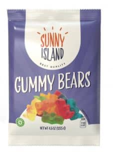 Sunny Island Gummy Bears - 4.5oz (127.5g) x 12 Units