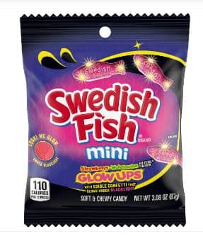 (S1-11)  Mexico - Swedish Fish - Glowups Peg Bag 3.08 oz (87g) x 12 Units