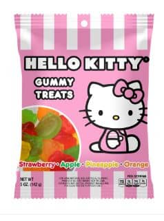 China - Hello Kitty Gummi Treats - Fruit Peg Bag 5oz (142g) x 12 units