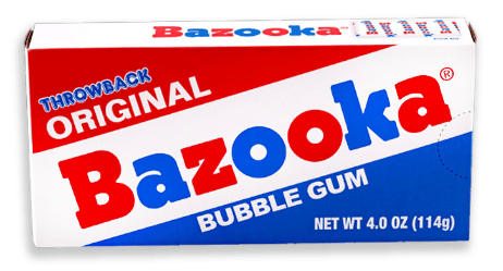 Theater Box - Bazooka Bubble Gum Party Box 4 oz x 12 units