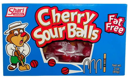 Theater Box - Cherry Sour Balls 3oz x 12 Units