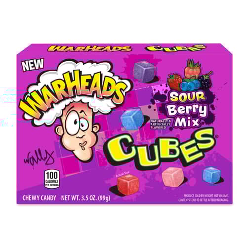 US - Theater Box Warheads Sour Berry Cubes 3.5oz(99g) x 12 Units
