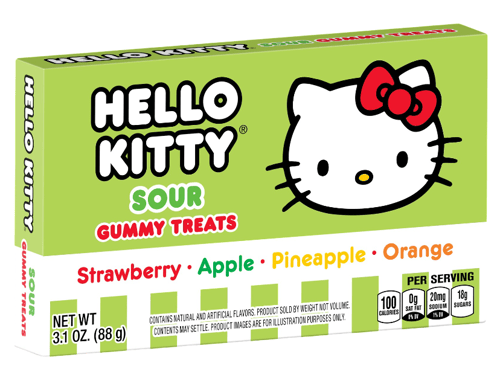 Theater Box - Hello Kitty - Gummi Treats - Sour 3.1oz(88g) x 12 Units