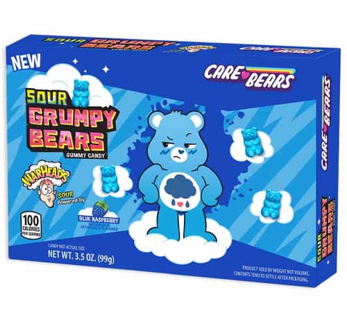 (S1-11) US - THEATER BOX - Warheads SOUR GRUMPY BEARS 3.5oz (99g) x 12 Units