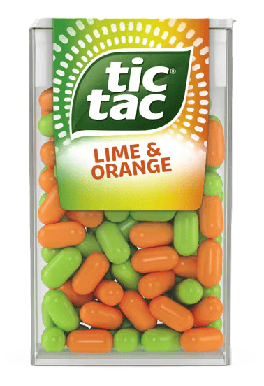 UK - Tic Tac - Lime Orange 18g x 24 units (Best Before April 26, 2025)