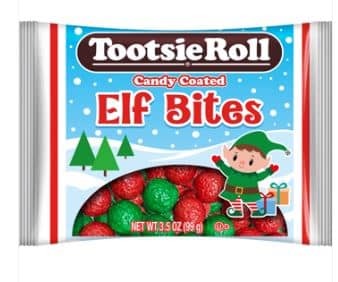 XMAS - Tootsie Roll Candy Coated Elf Bites Pouch - 3.5oz(99g) x 24 Units