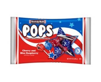 (S1-07) Tootsie Roll Flag Pops - Red/White/Blue Bags 9oz (255g) x 1 Unit(Fresh Stock)