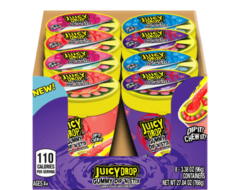 CHINA - Topps - Juicy Drop Gummy Dip 'N Stick 3.4oz (96g) x 8 units