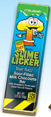 (S2-01) US - Toxic Waste Slime Licker Choc Bar - Blue Razz 1.75oz (50G) X 24ct