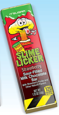(S2-01) US - Toxic Waste Slime Licker Choc Bar - STRAWBERRY 1.75oz (50G) X 24ct