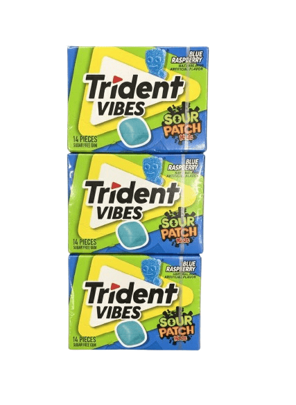 Trident Vibes Wallet Pack - SOUR PATCH KIDS Blue Raspberry (14pcs) x 9 Units