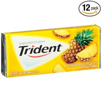 (S1-09) Gum - Trident Value Pack Pineapple 12 units